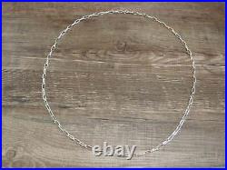 Native American Hand Made Sterling Silver 24 Chain Link Necklace Sally Shi