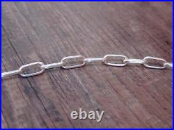 Native American Hand Made Sterling Silver 24 Chain Link Necklace Sally Shi