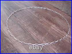 Native American Hand Made Sterling Silver 24 Chain Link Necklace Sally Shi