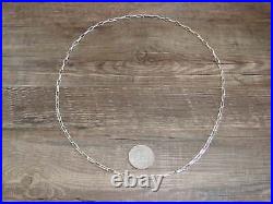 Native American Hand Made Sterling Silver 24 Chain Link Necklace Sally Shi