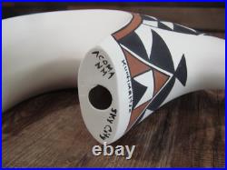 Native American Hand Painted Acoma Bear Pottery by Kuutimaitsa
