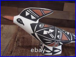 Native American Hand Painted Acoma Road Runner Pottery by Concho