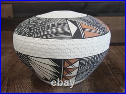 Native American Hand Painted Fine Line Acoma Pottery by Garcia