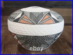 Native American Hand Painted Fine Line Acoma Pottery by Garcia