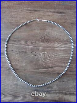 Native American Hand Strung 22 Round Navajo Pearl Necklace I. John