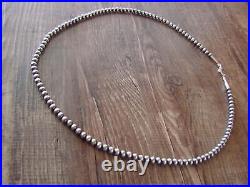 Native American Hand Strung 22 Round Navajo Pearl Necklace I. John