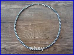 Native American Hand Strung Round Navajo Pearl 18 Necklace by I. John