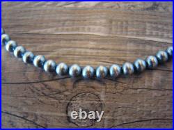 Native American Hand Strung Round Navajo Pearl 18 Necklace by I. John