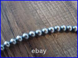 Native American Hand Strung Round Navajo Pearl 18 Necklace by I. John