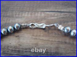 Native American Hand Strung Round Navajo Pearl 18 Necklace by I. John