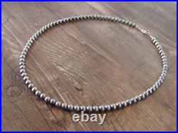 Native American Hand Strung Round Navajo Pearl 18 Necklace by I. John
