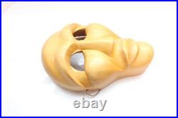 Native American Handcrafted Wood Face Mask Cherokee Signed NATIVE AMERICAN