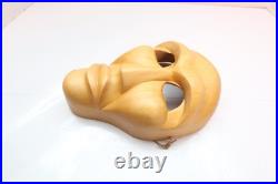 Native American Handcrafted Wood Face Mask Cherokee Signed NATIVE AMERICAN