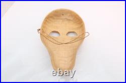 Native American Handcrafted Wood Face Mask Cherokee Signed NATIVE AMERICAN