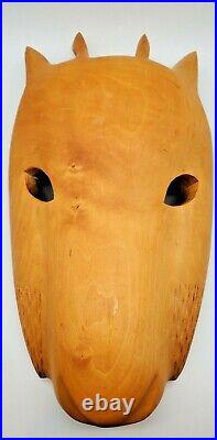 Native American Handcrafted Wood Mask Artist Boyd Owle Eastern Cherokee Vintage