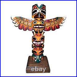 Native American INDIAN Northwest COAST TOTEM Hand CARVED Signed RAY WILLIAMS