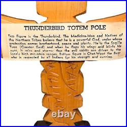 Native American INDIAN Northwest COAST TOTEM Hand CARVED Signed RAY WILLIAMS