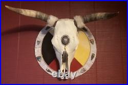 Native American Indian Art /Real Skull, Feather, Birch Bark & 11 Arrowheads Native American Indian Art /Real Skull, Feather, Birch Bark & 11 Arrowheads