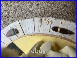 Native American Indian Art /Real Skull, Feather, Birch Bark & 11 Arrowheads Native American Indian Art /Real Skull, Feather, Birch Bark & 11 Arrowheads