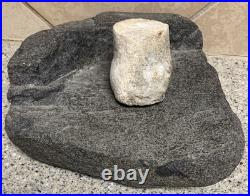 Native American Indian Artifact 22lb Grinding Stone BELL Pestle 2.75