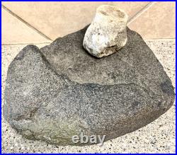 Native American Indian Artifact 22lb Grinding Stone BELL Pestle 2.75