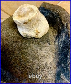 Native American Indian Artifact 22lb Grinding Stone BELL Pestle 2.75
