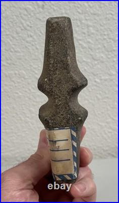 Native American Indian Artifact Grooved Stone War Club Axe Head Tool Tomahawk