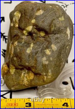 Native American Indian Authentic Artifact Stone Effigy Carved, 11.9 oz. VA