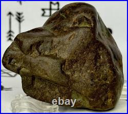 Native American Indian Authentic Artifact Stone Effigy Carved, 4.2 oz. VA