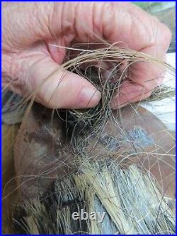 Native American Indian BRAIDED HORSEHAIR TAIL USED UNDER A HEADDRESS SINEW TIED