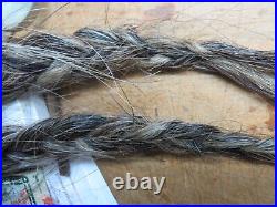 Native American Indian BRAIDED HORSEHAIR TAIL USED UNDER A HEADDRESS SINEW TIED