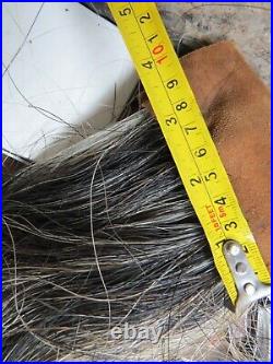 Native American Indian BRAIDED HORSEHAIR TAIL USED UNDER A HEADDRESS SINEW TIED