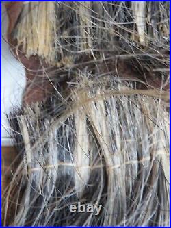 Native American Indian BRAIDED HORSEHAIR TAIL USED UNDER A HEADDRESS SINEW TIED