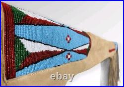 Native American Indian Beaded Rifle Cover Sioux Style Leather Scabbard