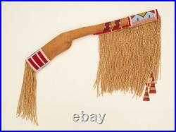 Native American Indian Beaded Rifle Scabbard Sioux Style Suede Leather