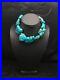 Native American Indian Blue Turquoise Nugget Free Form Bead Strand 03152