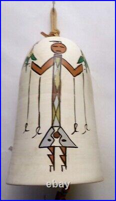 Native American Indian CHRISTI- Bell Chime Signed Terry Indian Hand Ptd
