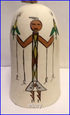 Native American Indian CHRISTI- Bell Chime Signed Terry Indian Hand Ptd
