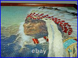 Native American Indian Canvas Print Framed