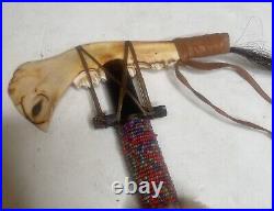 Native American Indian Ceremonial Eagle Baton Club Tomahawk