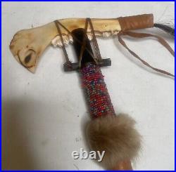 Native American Indian Ceremonial Eagle Baton Club Tomahawk