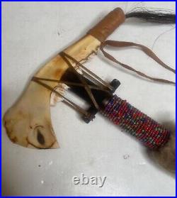 Native American Indian Ceremonial Eagle Baton Club Tomahawk