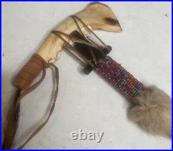 Native American Indian Ceremonial Eagle Baton Club Tomahawk