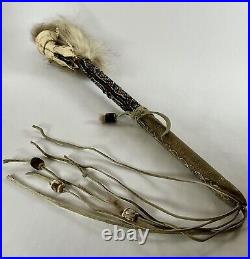 Native American Indian Ceremonial Medicine Rattle Stick/Handmade/Pow Wowith20