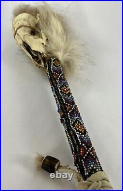 Native American Indian Ceremonial Medicine Rattle Stick/Handmade/Pow Wowith20