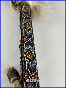 Native American Indian Ceremonial Medicine Rattle Stick/Handmade/Pow Wowith20