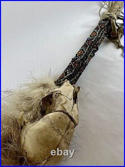 Native American Indian Ceremonial Medicine Rattle Stick/Handmade/Pow Wowith20