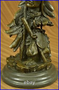 Native American Indian Chief Geronimo Bust Spear Bronze Figurine Art Signed Gift
