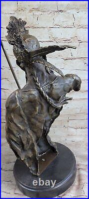 Native American Indian Chief Geronimo Bust Spear Bronze Statue Sculpture Deal