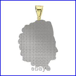 Native American Indian Chief Pendant Bonded 1/10th 10k Yellow White Gold